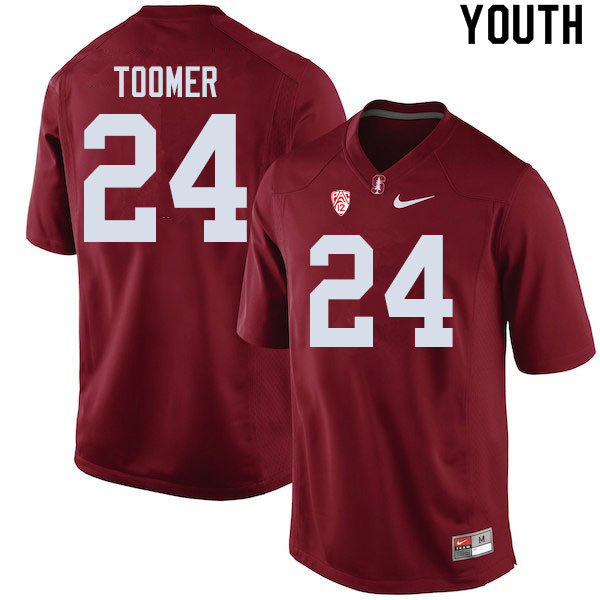 Youth #24 Nicolas Toomer Stanford Cardinal College Football Jerseys Sale-Cardinal - Click Image to Close